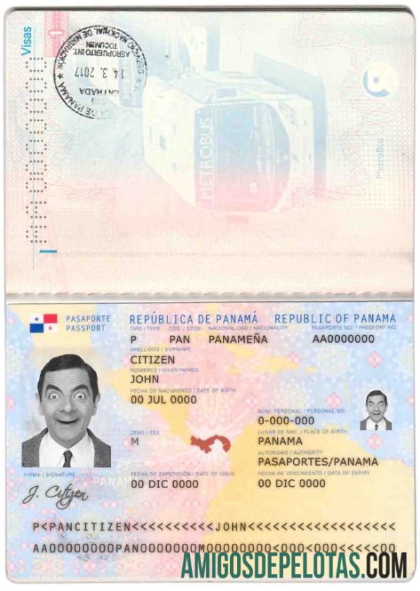 Passaporte do Panamá baixar para verificação